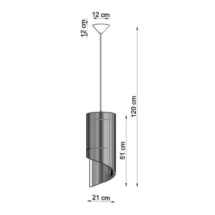 Lestenec na vrvici ALEXIA 1xE27/60W/230V