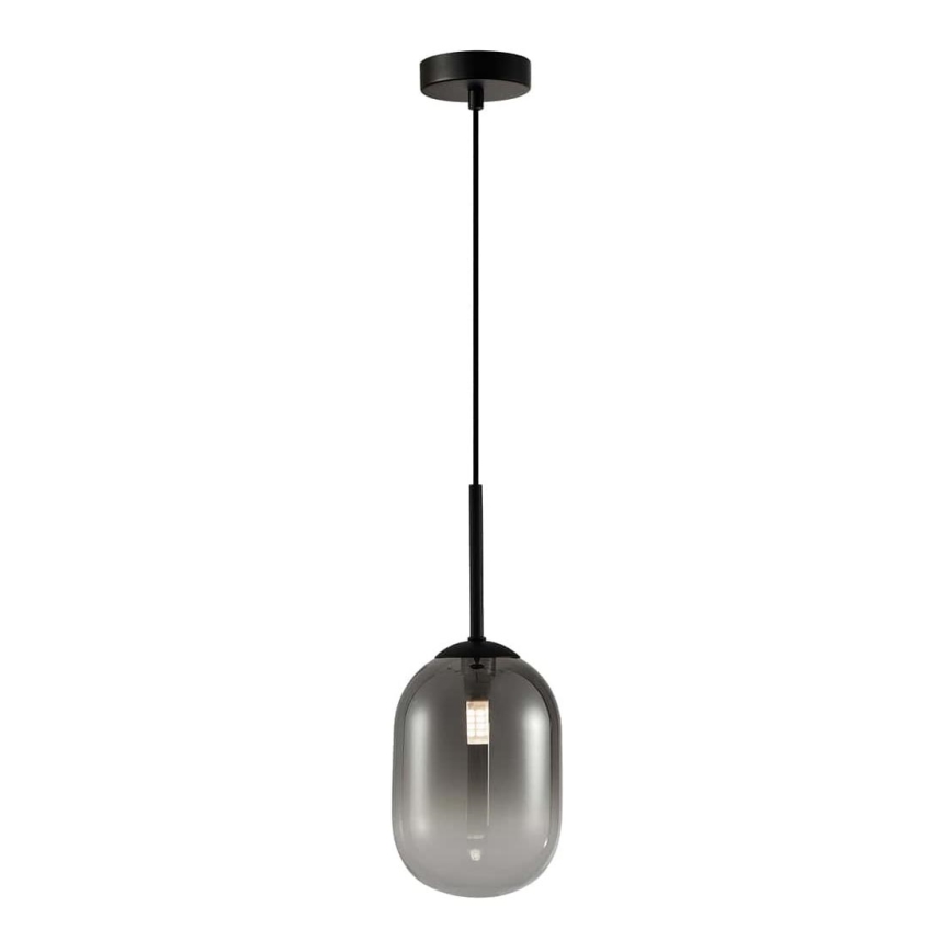 Lestenec na vrvici ALIAS 1xG9/8W/230V pr. 12 cm črna/siva