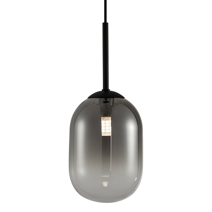 Lestenec na vrvici ALIAS 1xG9/8W/230V pr. 12 cm črna/siva