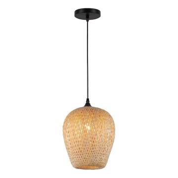 Lestenec na vrvici ALMA 1xE27/60W/230V pr. 23 cm bambus