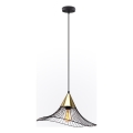 Lestenec na vrvici ALURA 1xE27/60W/230V pr. 50 cm črna