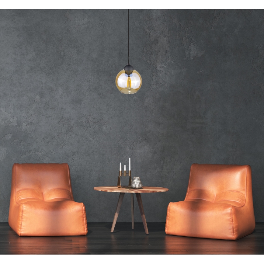 Lestenec na vrvici AMBRE WOOD 1xE27/60W/230V
