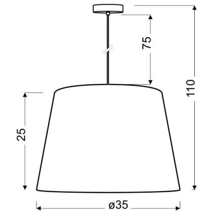 Lestenec na vrvici AMERICANO 1xE27/60W/230V