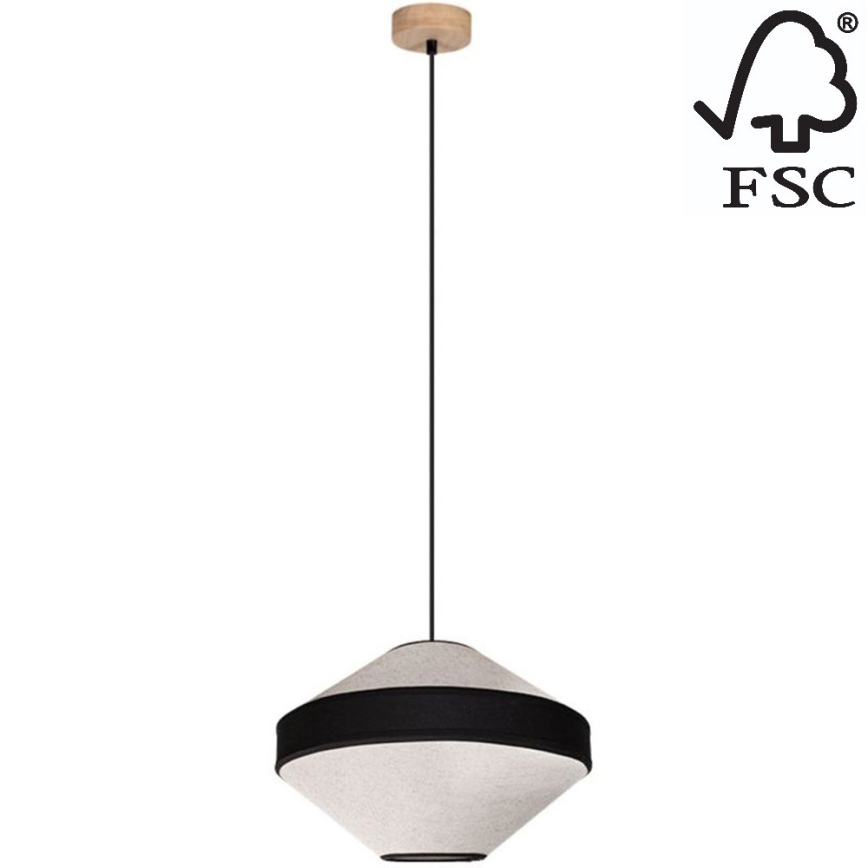 Lestenec na vrvici AMIGO 1xE27/60W/230V hrast – FSC certifikat