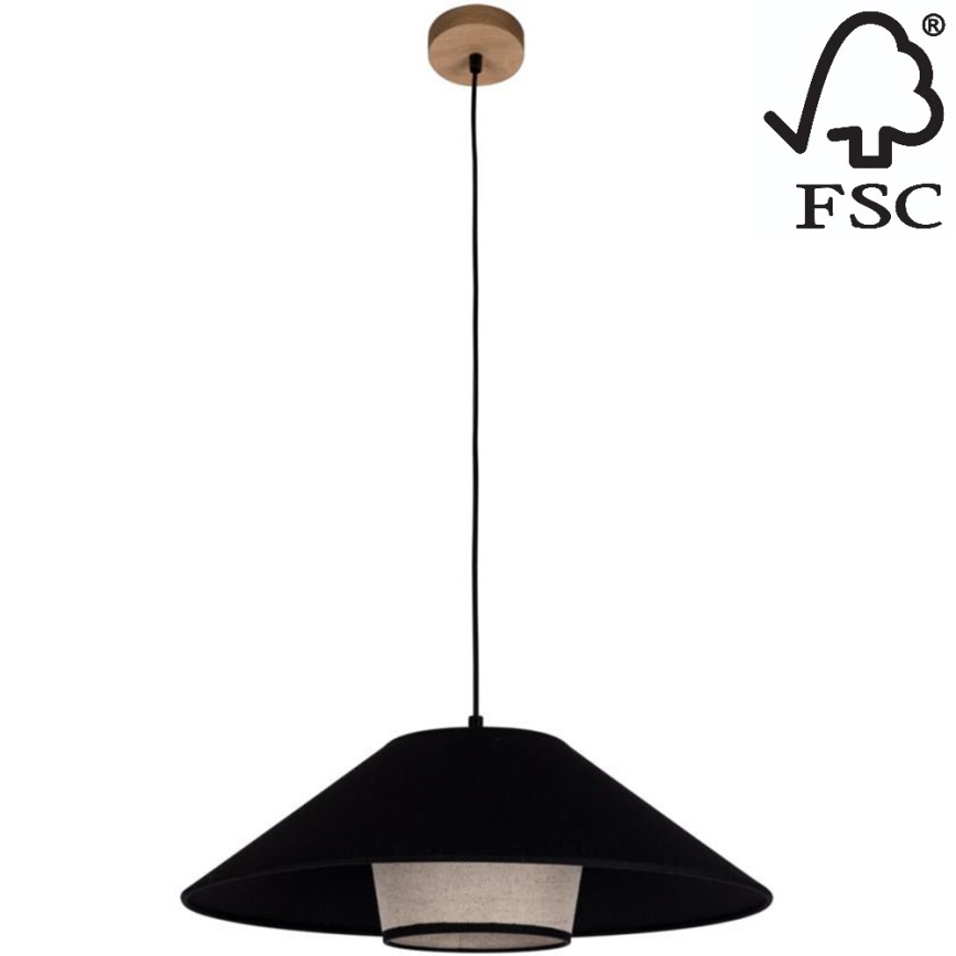 Lestenec na vrvici AMIGO 1xE27/60W/230V hrast – FSC certifikat