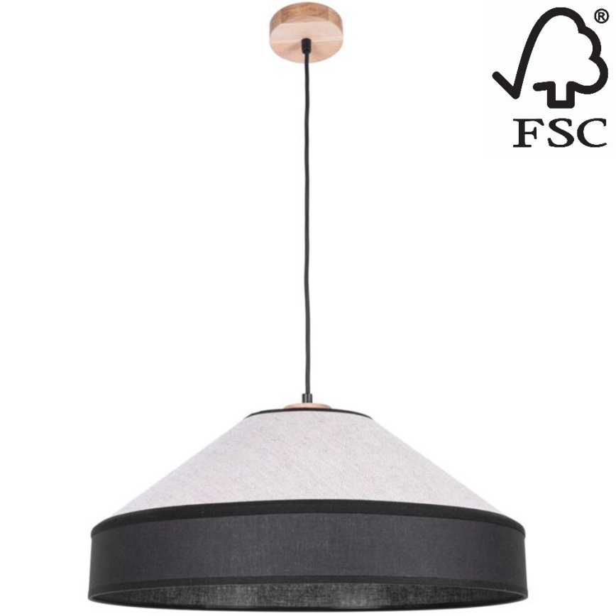 Lestenec na vrvici AMIGO 1xE27/60W/230V hrast – FSC certifikat