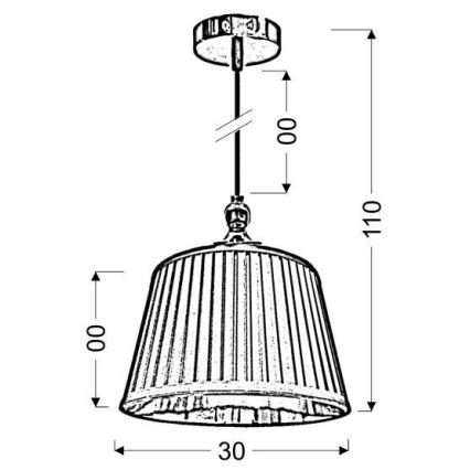 Lestenec na vrvici AMORE 1xE27/60W/230V