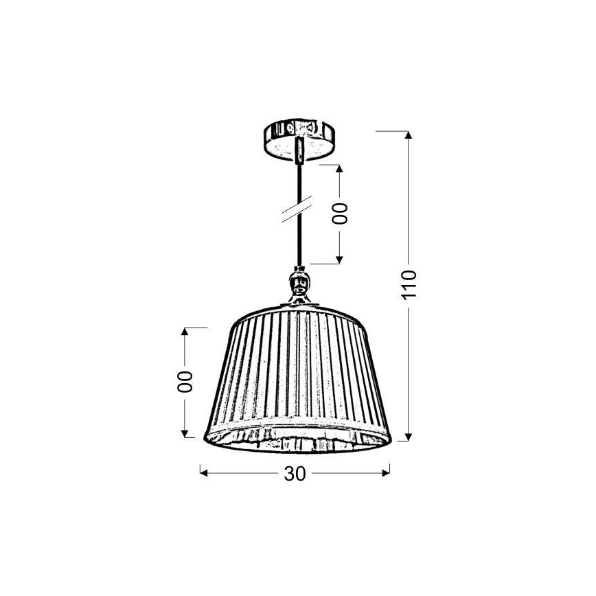 Lestenec na vrvici AMORE 1xE27/60W/230V