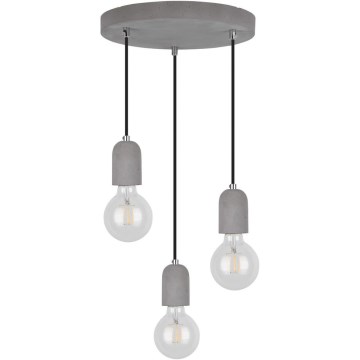 Lestenec na vrvici AMORY 3xE27/60W/230V beton