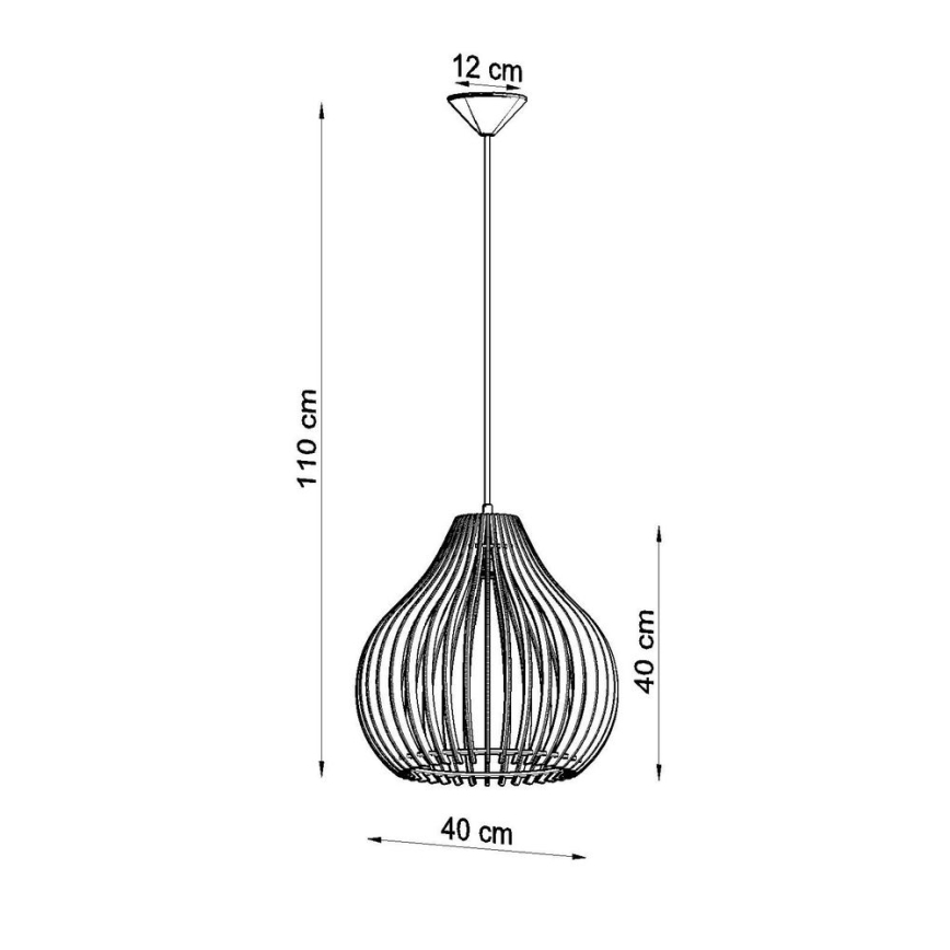 Lestenec na vrvici APRILLA 1xE27/60W/230V