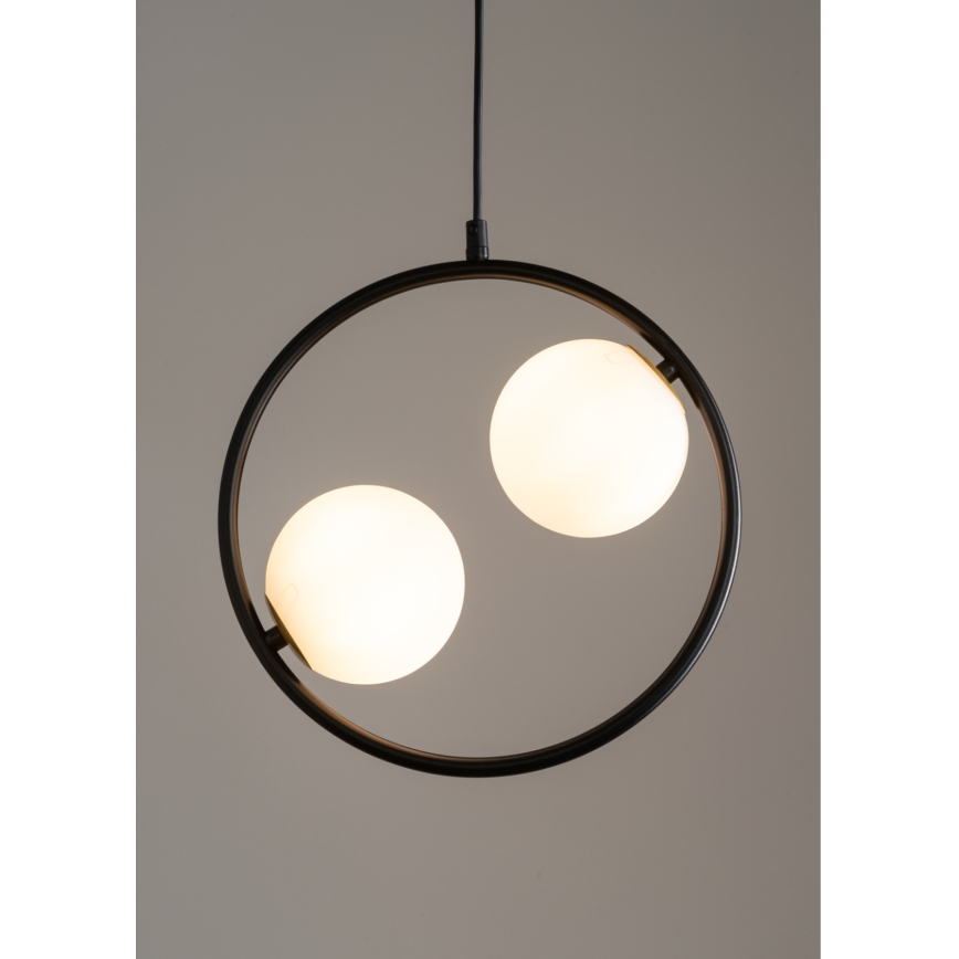 Lestenec na vrvici AQUA 2xG9/12W/230V črna