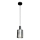 Lestenec na vrvici ARCADIA 1xE27/60W/230V pr. 13 cm črna/dimna