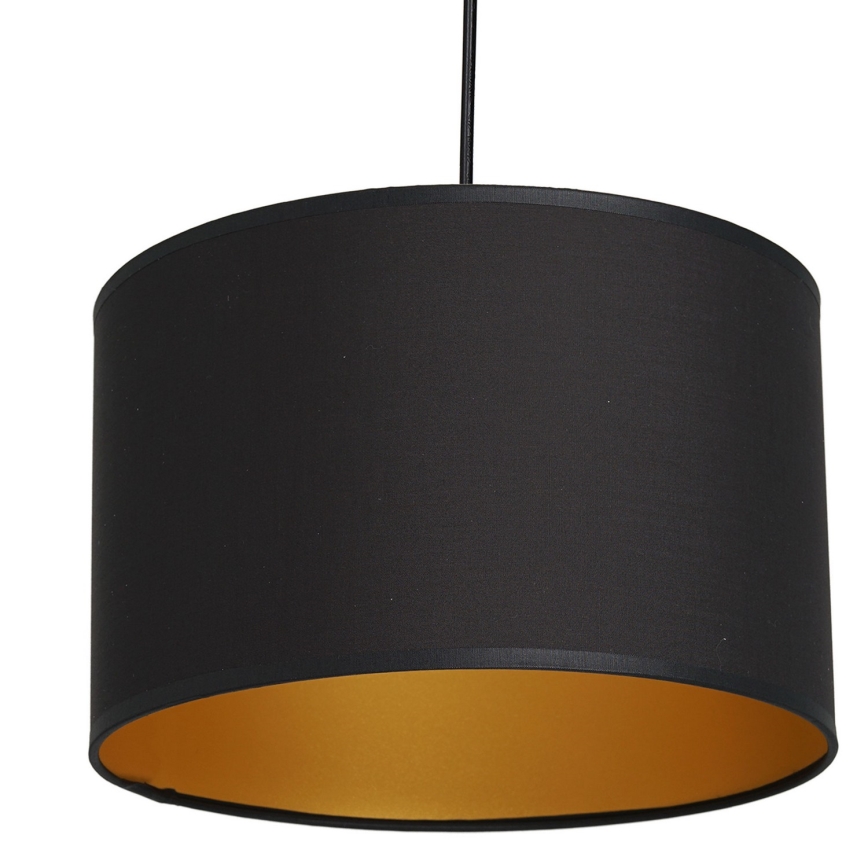 Lestenec na vrvici ARDEN 1xE27/60W/230V d. 25 cm črna/zlata