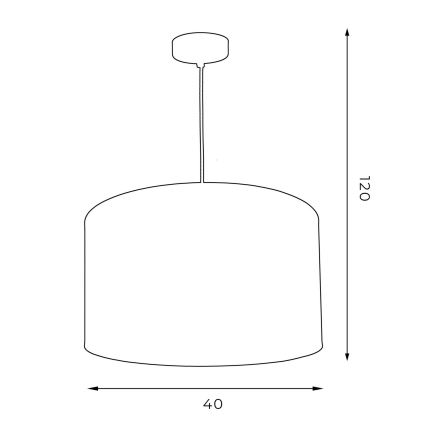 Lestenec na vrvici ARDEN 1xE27/60W/230V pr. 40 cm bela/zlata