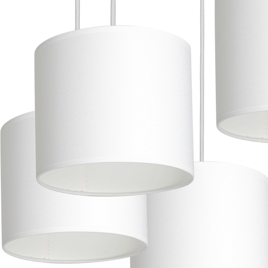 Lestenec na vrvici ARDEN 5xE27/60W/230V bela