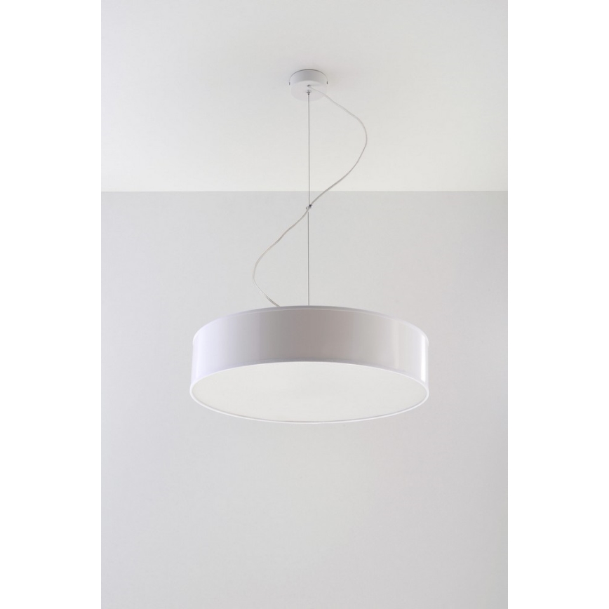 Lestenec na vrvici ARENA 45 3xE27/60W/230V bel