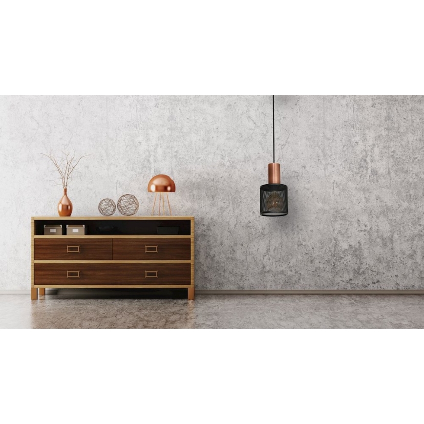 Lestenec na vrvici ARES BLACK 1xE27/60W/230V