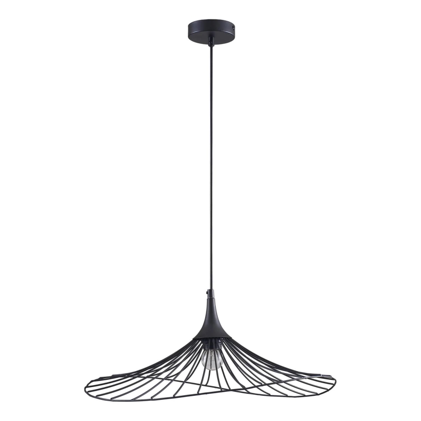 Lestenec na vrvici ARIELLE 1xE27/20W/230V pr. 50 cm črna