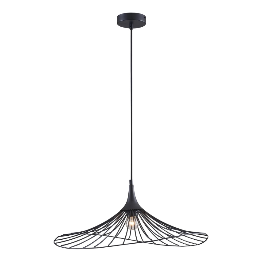 Lestenec na vrvici ARIELLE 1xE27/20W/230V pr. 50 cm črna