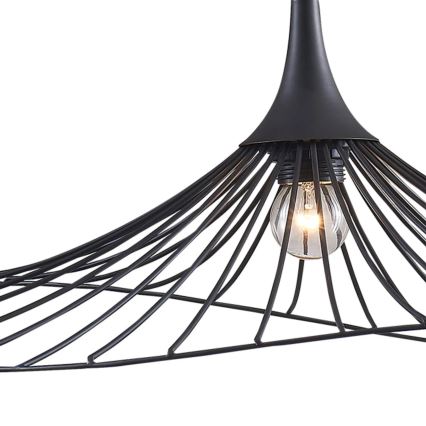 Lestenec na vrvici ARIELLE 1xE27/20W/230V pr. 50 cm črna