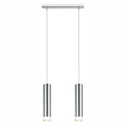 Lestenec na vrvici ARMIN 2xGU10/10W/230V sijajni krom