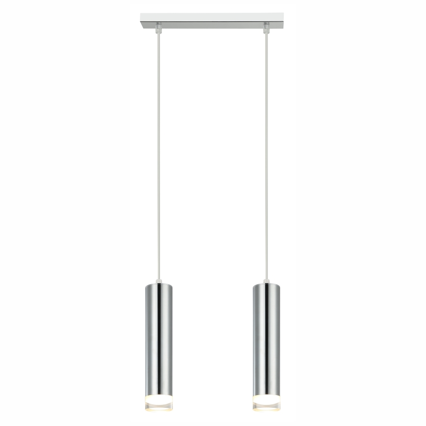 Lestenec na vrvici ARMIN 2xGU10/10W/230V sijajni krom