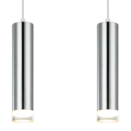 Lestenec na vrvici ARMIN 2xGU10/10W/230V sijajni krom