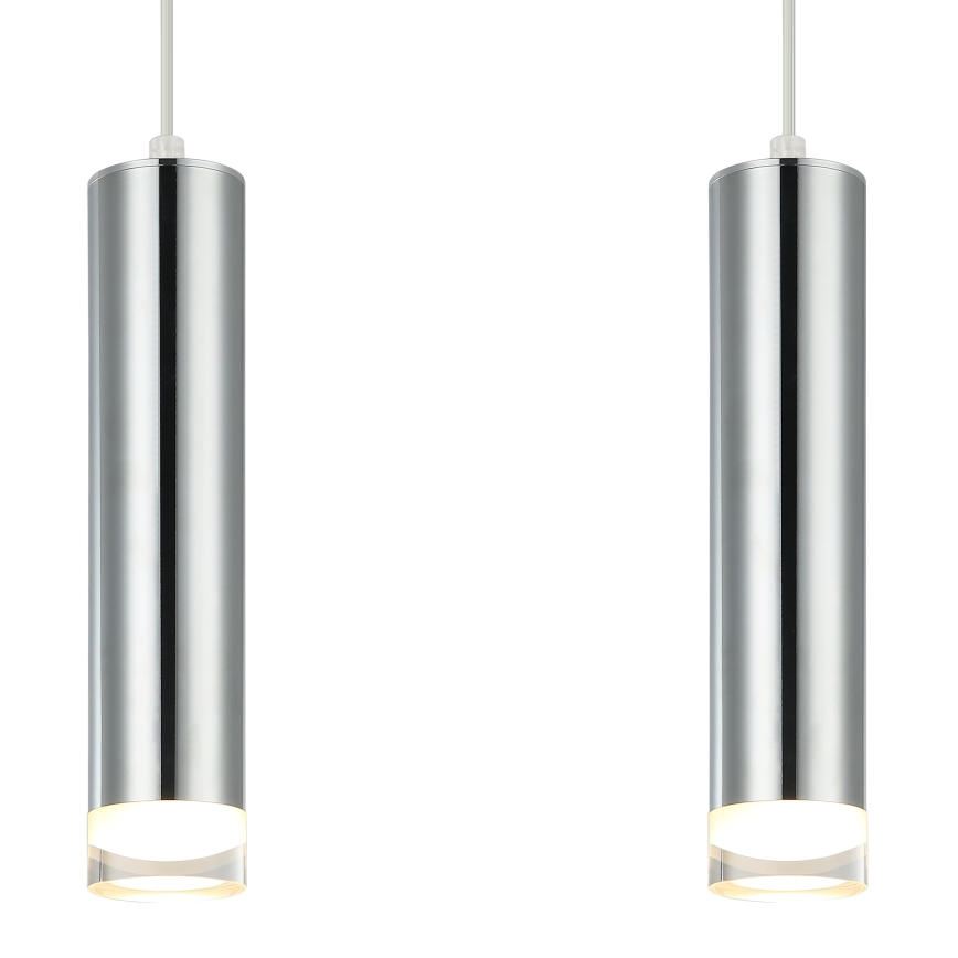Lestenec na vrvici ARMIN 2xGU10/10W/230V sijajni krom