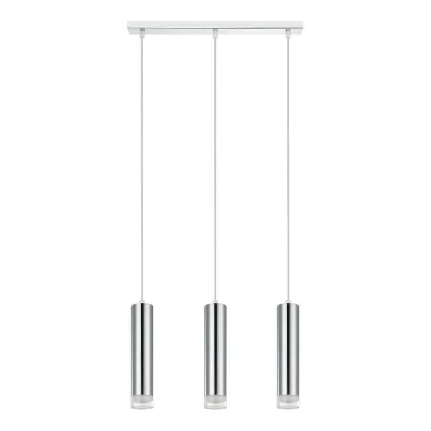 Lestenec na vrvici ARMIN 3xGU10/10W/230V sijajni krom