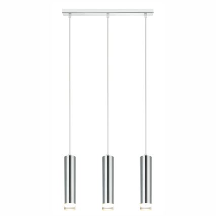 Lestenec na vrvici ARMIN 3xGU10/10W/230V sijajni krom