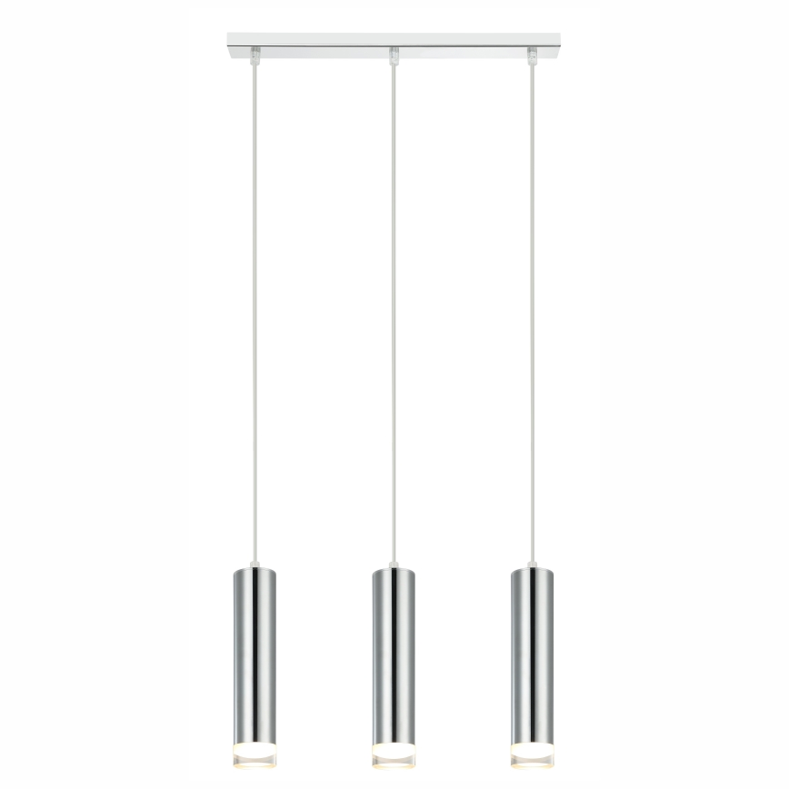 Lestenec na vrvici ARMIN 3xGU10/10W/230V sijajni krom