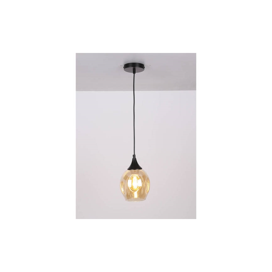Lestenec na vrvici ASPA 1xE27/40W/230V črna