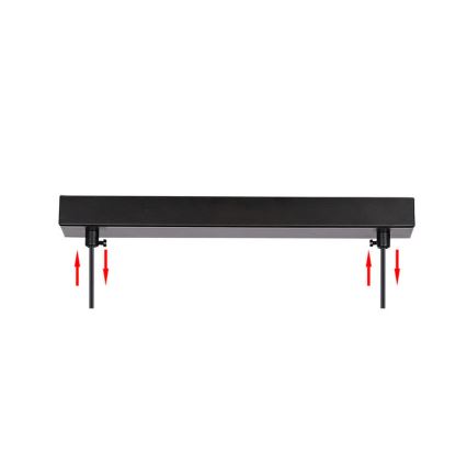 Lestenec na vrvici ASPA 2xE27/40W/230V črna
