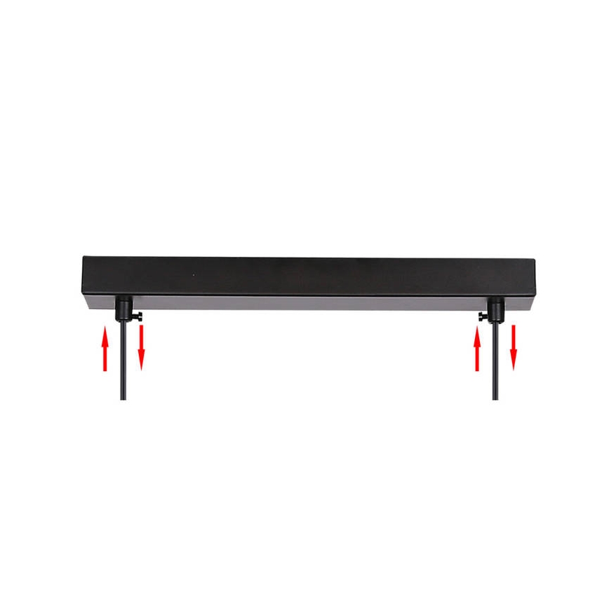 Lestenec na vrvici ASPA 2xE27/40W/230V črna