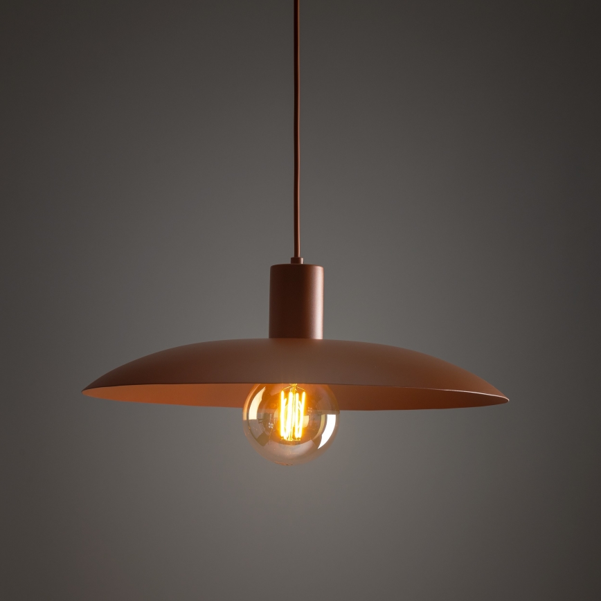 Lestenec na vrvici ASTRA 1xE27/15W/230V pr. 41 cm opečna