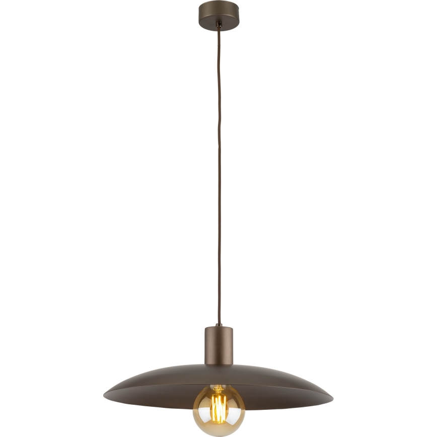 Lestenec na vrvici ASTRA 1xE27/15W/230V pr. 41 cm rjava