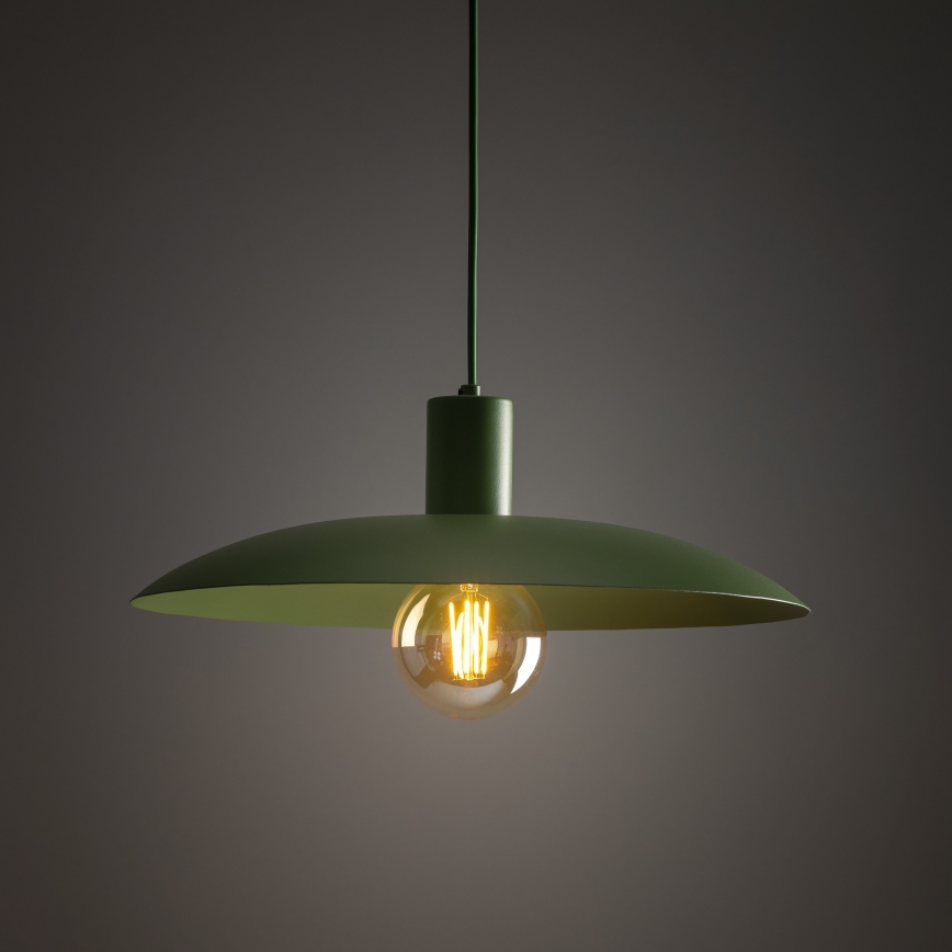 Lestenec na vrvici ASTRA 1xE27/15W/230V pr. 41 cm zelena