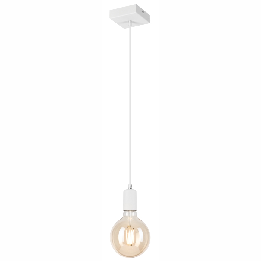 Lestenec na vrvici ASTRID 1xE27/60W/230V bela