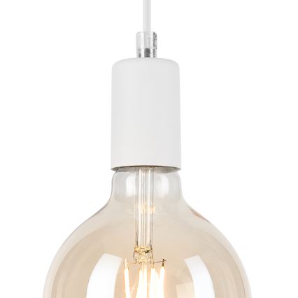 Lestenec na vrvici ASTRID 1xE27/60W/230V bela