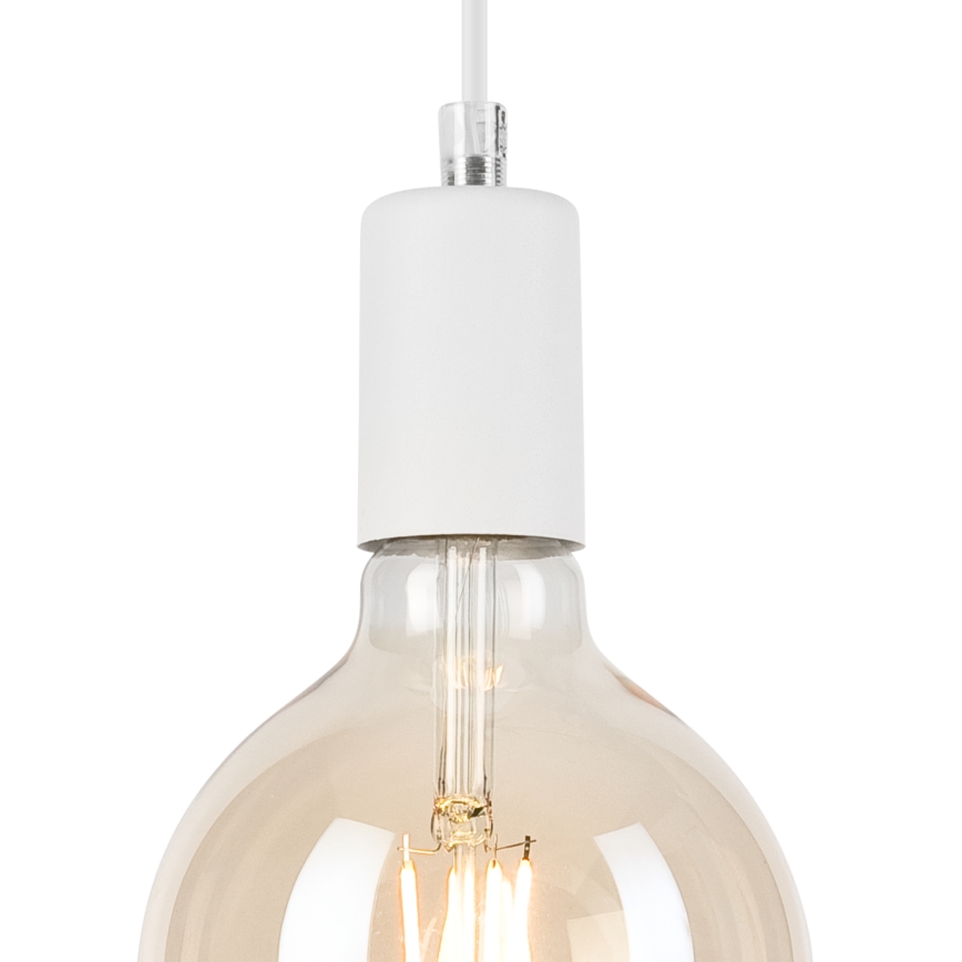 Lestenec na vrvici ASTRID 1xE27/60W/230V bela