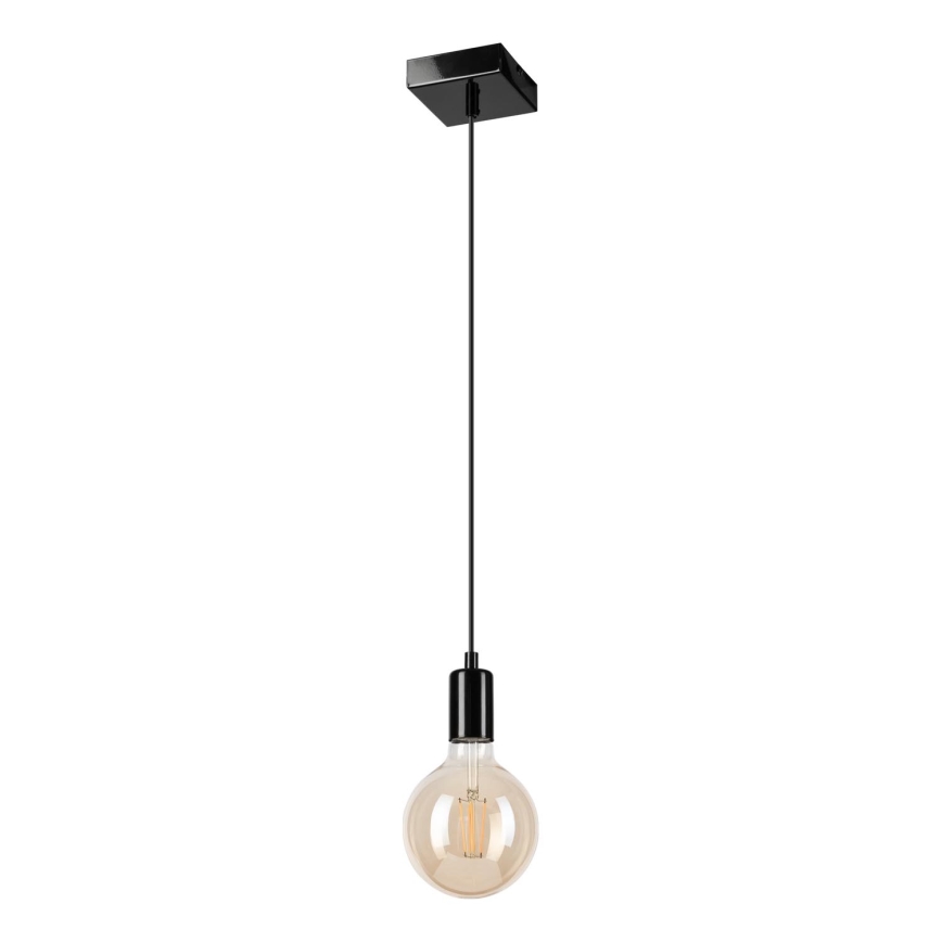 Lestenec na vrvici ASTRID 1xE27/60W/230V črna sijajna
