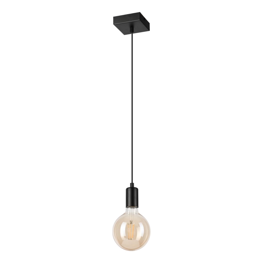 Lestenec na vrvici ASTRID 1xE27/60W/230V mat črna