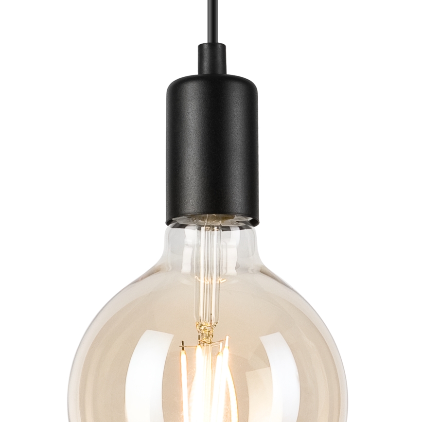 Lestenec na vrvici ASTRID 1xE27/60W/230V mat črna