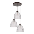 Lestenec na vrvici AURA 3xE27/60W/230V bukev