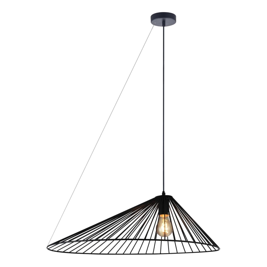 Lestenec na vrvici AURORA 1xE27/20W/230V pr. 60 cm črna