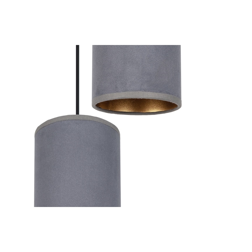 Lestenec na vrvici AVALO 2xE27/60W/230V premer 20 cm siva
