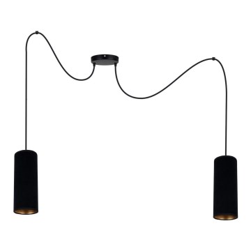 Lestenec na vrvici AVALO 2xE27/60W/230V spider črna