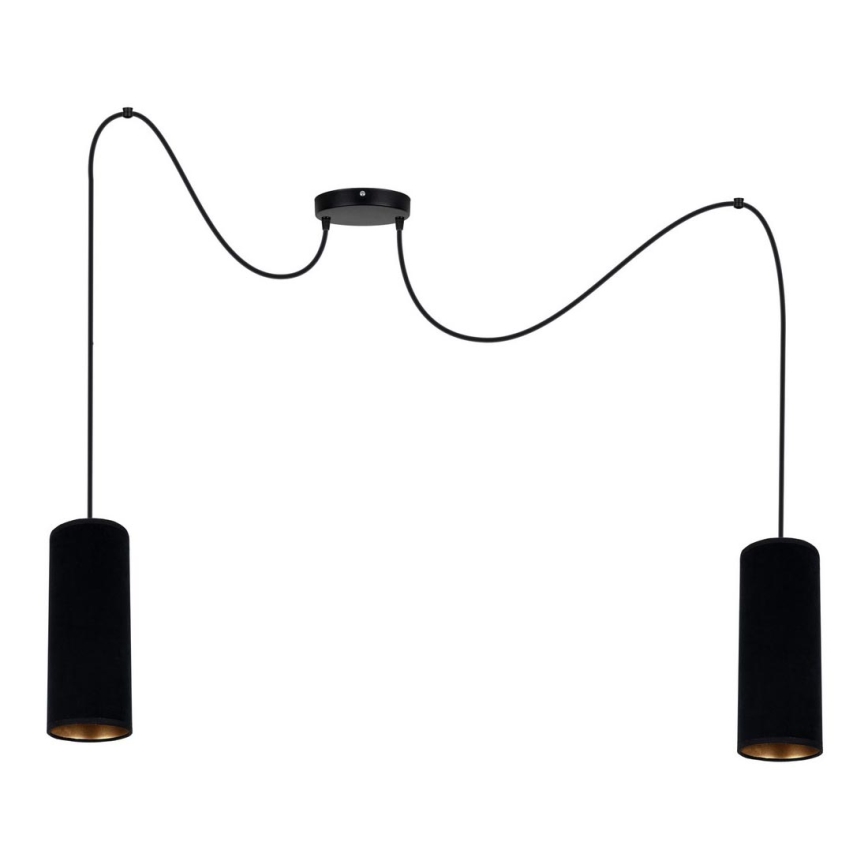 Lestenec na vrvici AVALO 2xE27/60W/230V spider črna