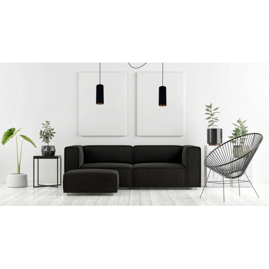Lestenec na vrvici AVALO 2xE27/60W/230V spider črna