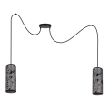 Lestenec na vrvici AVALO 2xE27/60W/230V spider siva/črna